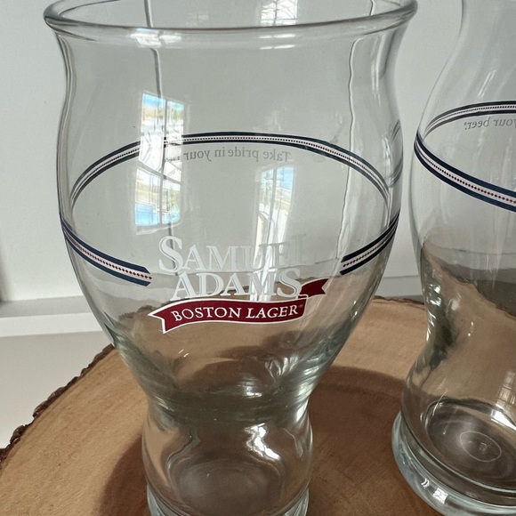 Sam Adams Lager beer Glass vintage set of 2 - Picture 3 of 7